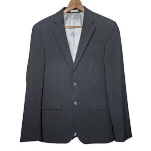 J. Ferrar Black Slim Fit Suit Jacket Sport Coast Blazer Size 36 Slim